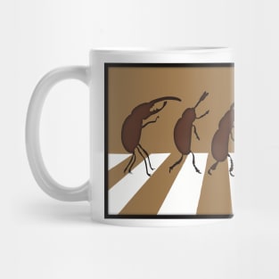 The Beetles - Minimalistic Paper Craft Digital Art Mug